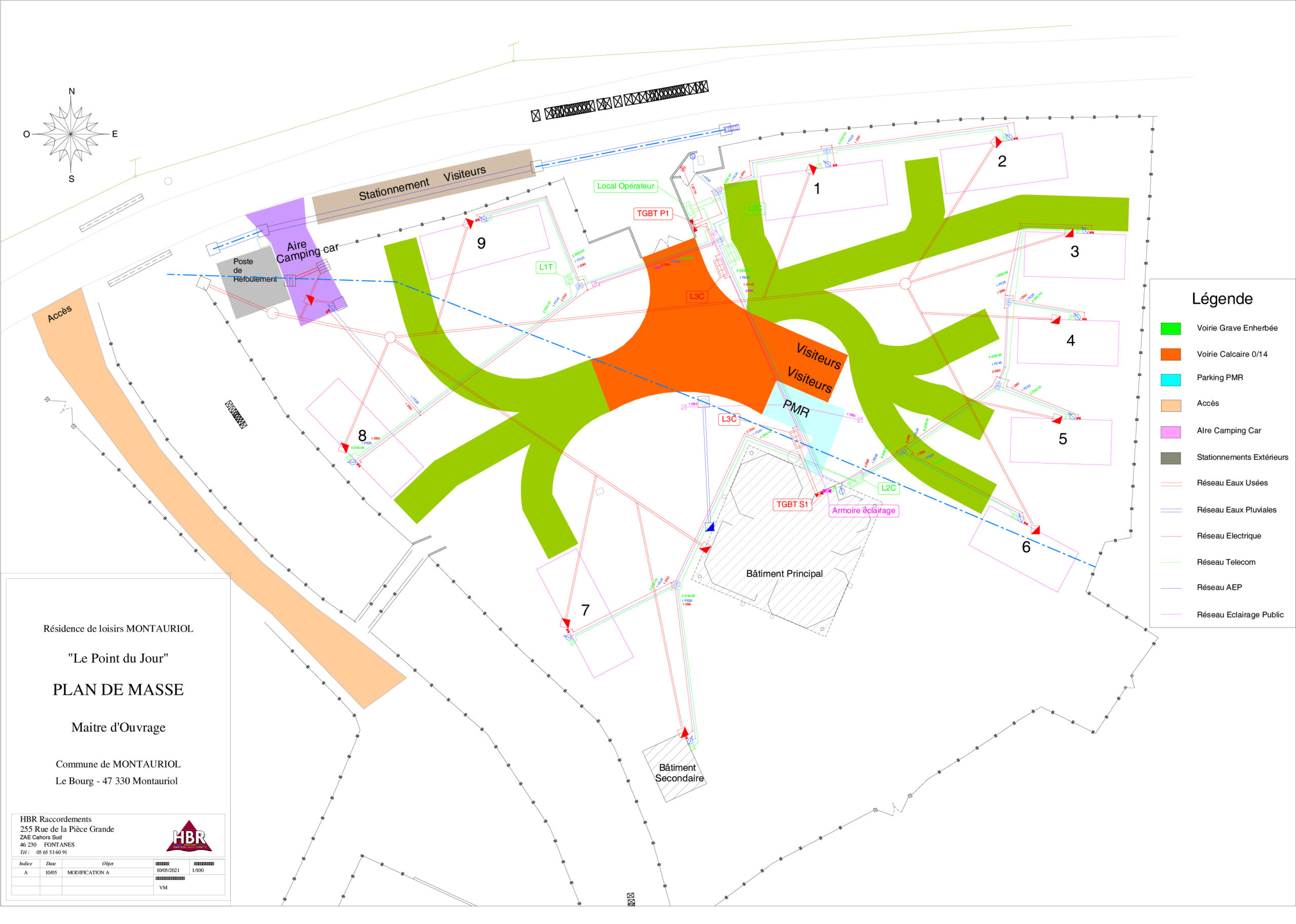 Plan Montauriol 47 - Vente de mobil Home sur emplacement.